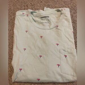 Express Light Green Flamingo T-Shirt